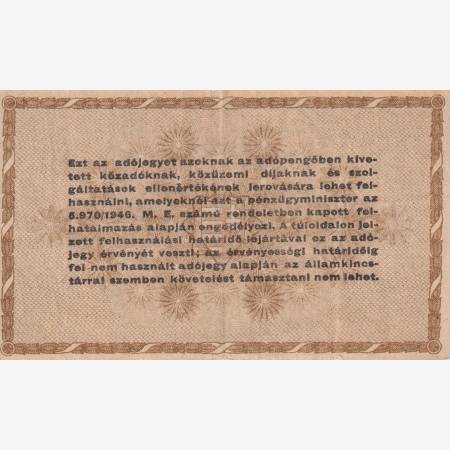 Adójegy 10.000 Adópengőről 1946. D 08 vizjel Adójegy 10.000 Adópengőről 1946. D 08 vizjel