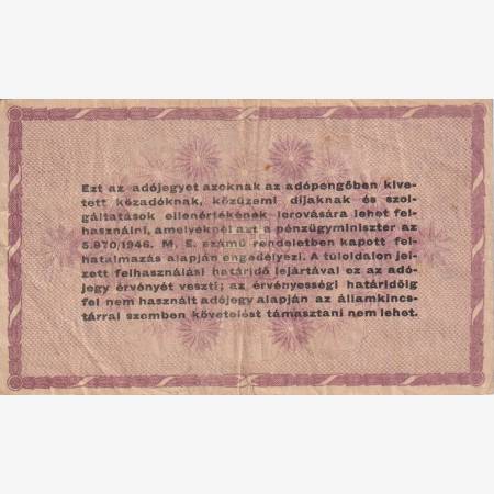 Adójegy 100.000 Adópengőről 1946. E 39 vizjel Adójegy 100.000 Adópengőről 1946. E 39 vizjel