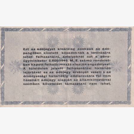 Adójegy 500.000 Adópengőről 1946. számozás nélkül Adójegy 500.000 Adópengőről 1946. számozás nélkül