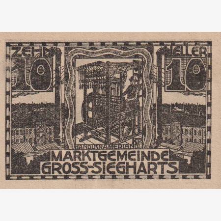 Gross-Siegharts 10 heller 1920. Gross-Siegharts 10 heller 1920.