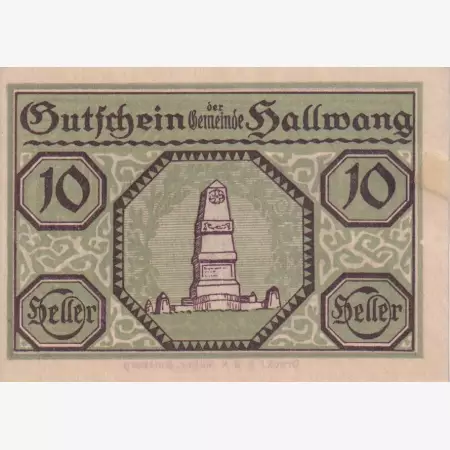 Hallwang 10 heller 1920.