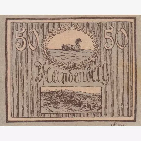 Handenberg 50 heller 1920.