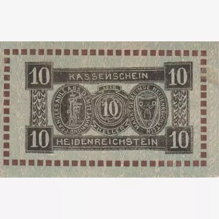 Heidenreichstein 10 heller 1920. 2.kiadás