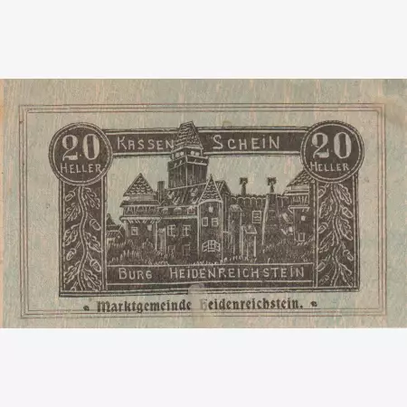 Heidenreichstein 20 heller 1920. 2.kiadás