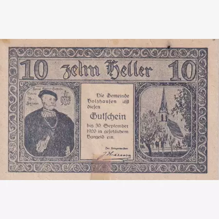 Holzhausen 10 heller 1920.
