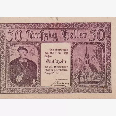 Holzhausen 50 heller 1920.