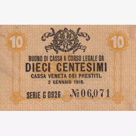Olaszország 10 centesimi  1918.