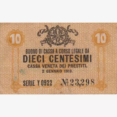 Olaszország 10 centesimi  1918.