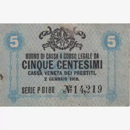 Olaszország 5 centesimi  1918.