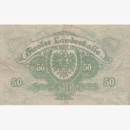 Innsbruck landes Kassen 50 heller 1919. Innsbruck landes Kassen 50 heller 1919.