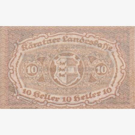 Kärntner Landeskasse 10 heller 1920. Kärntner Landeskasse 10 heller 1920.
