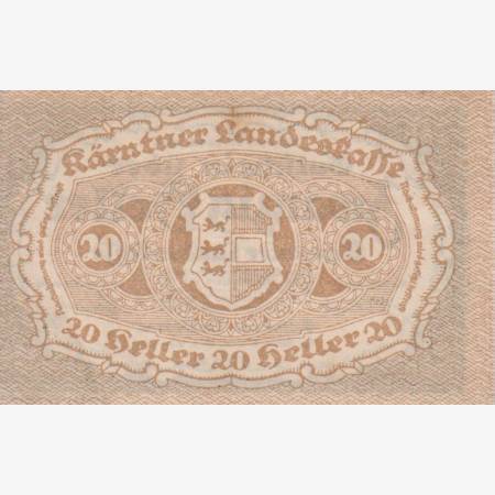 Kärntner Landeskasse 20 heller 1920. Kärntner Landeskasse 20 heller 1920.