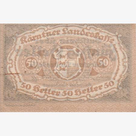 Kärntner Landeskasse 50 heller 1920.
