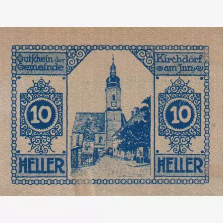 Kirchdorf 10 heller 1920.