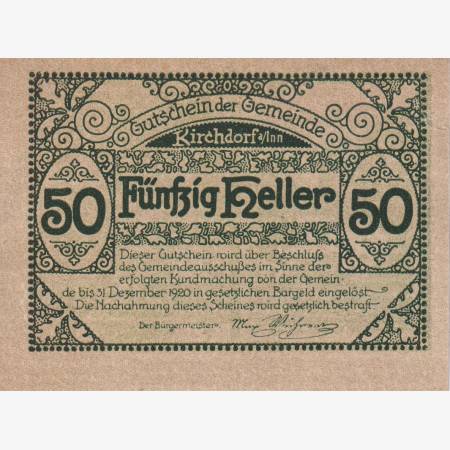 Kirchdorf 50 heller 1920.