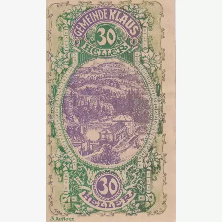 Klaus 30 heller 1920.  3. kiadás