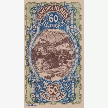 Klaus 60 heller 1920.  3. kiadás