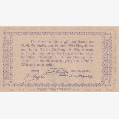 Klaus 90 heller 1920. 3. kiadás Klaus 90 heller 1920. 3. kiadás