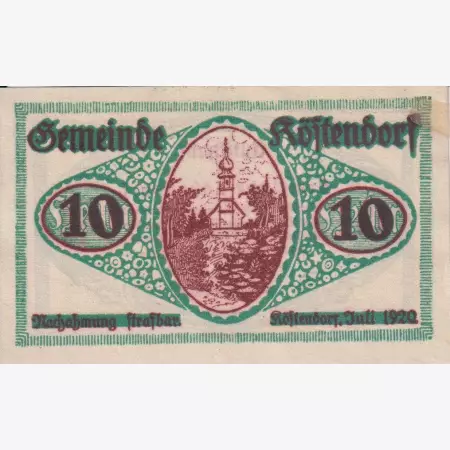 Köstendorf 10 heller 1920.