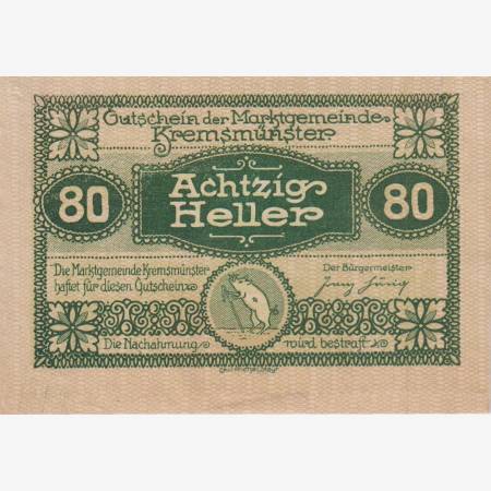 Kremsmünster 80 heller 1920.