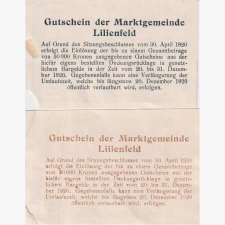 Lilienfeld 10 és 20 heller Lilienfeld 10 és 20 heller