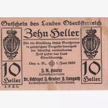 Linz 10  heller 1920.