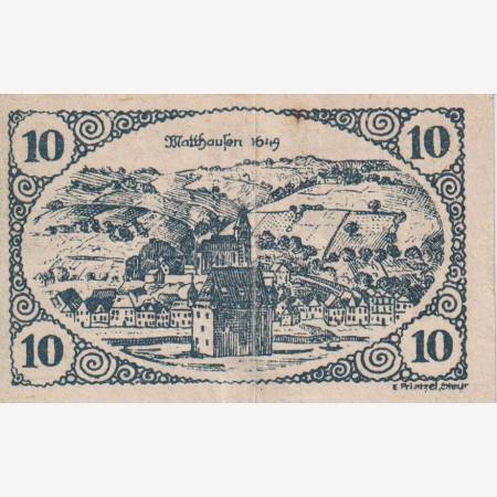 Mauthausen 10 heller 1920. Mauthausen 10 heller 1920.