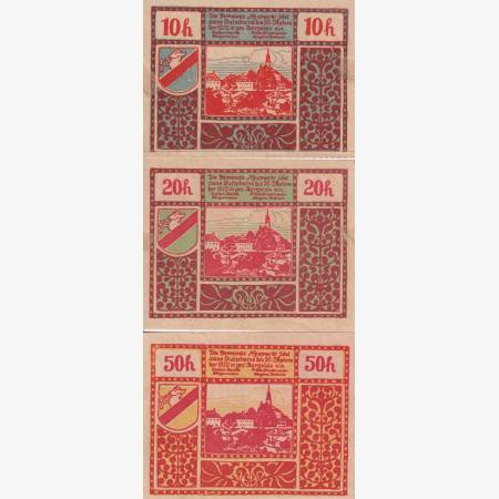 Neumarkt bei Salzburg 10, 20, 50 heller 1920. Neumarkt bei Salzburg 10, 20, 50 heller 1920.