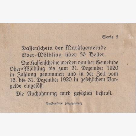 Ober-Wölbling 50 heller 1920. Ober-Wölbling 50 heller 1920.