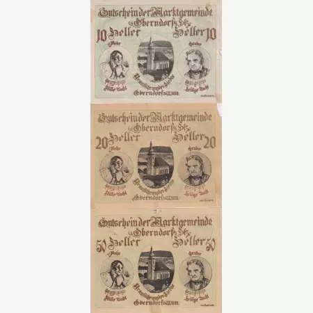 Oberndorf ad. Salzach 10, 20, 50 heller 1920.