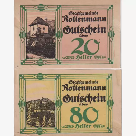 Rottenmann 20, 80 heller 1920.