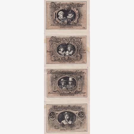 Saafelden 10, 20, 25, 50 heller 1920. Saafelden 10, 20, 25, 50 heller 1920.