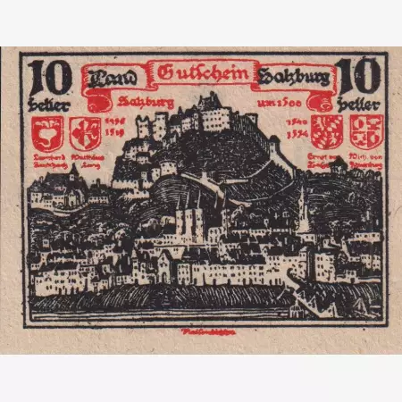 Salzburg 10 heller 1920.