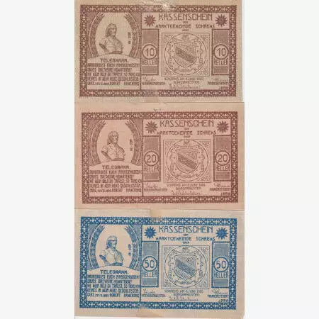 Schrems 10, 20, 50 heller 1920.