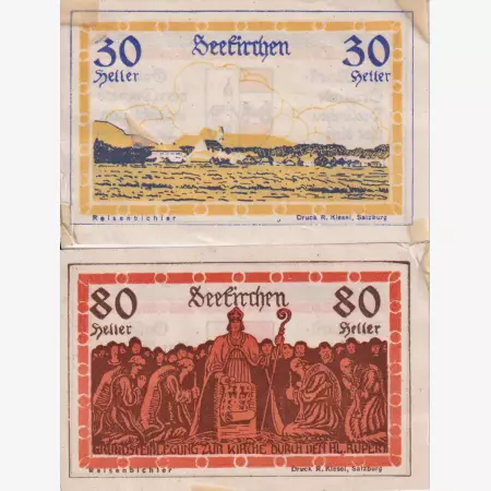Seekirchen 30, 80 heller 1920.