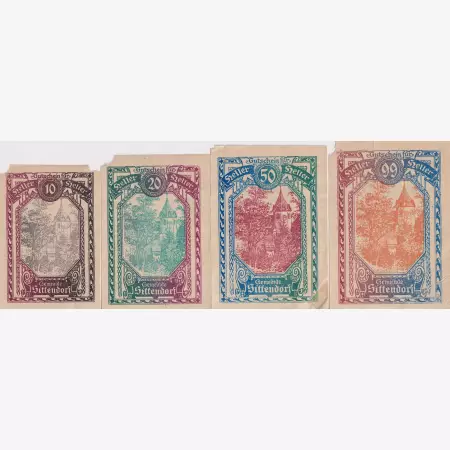 Sittendorf 10, 20, 50, 99 heller 1920