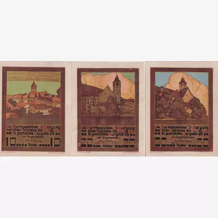 St. Wolfgang 10, 20, 50 heller 1920.