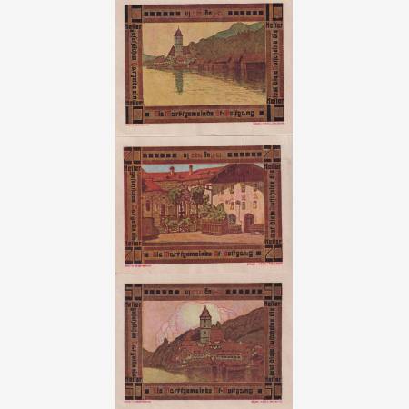 St. Wolfgang 10, 20, 50 heller 1920. St. Wolfgang 10, 20, 50 heller 1920.