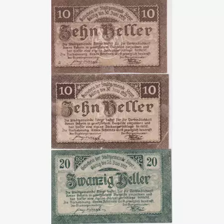 Steyr 10, 10, 20 heller 1919.