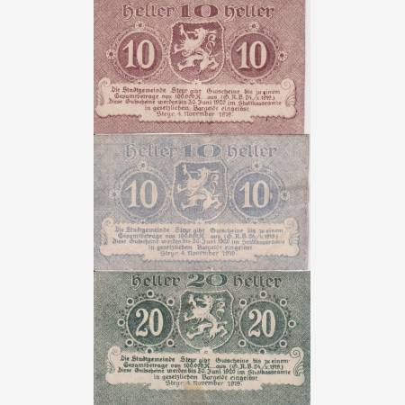 Steyr 10, 10, 20 heller 1919.