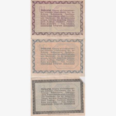 Thalgau 10, 20, 50 heller 1920. Thalgau 10, 20, 50 heller 1920.