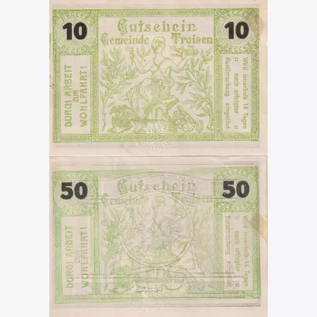 Traisen 10, 50 heller 1920.