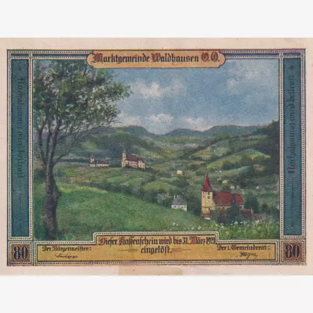 Waldhausen 80 heller 1920.