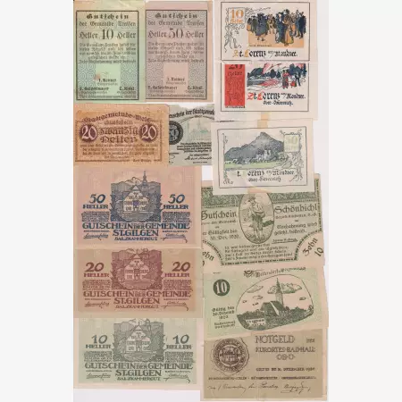 Ausztria Notgeld LOT 13 db