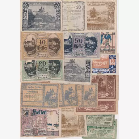 Ausztria Notgeld LOT 20 db