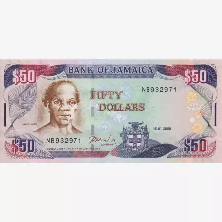 Jamaika 50 dollár 2008.  P 83   (L)