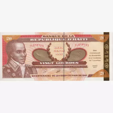 Haiti 20 gourdes 2001.   P 271   (L)
