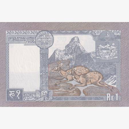 Nepál 1 rupee 1991.   P 37   (L)