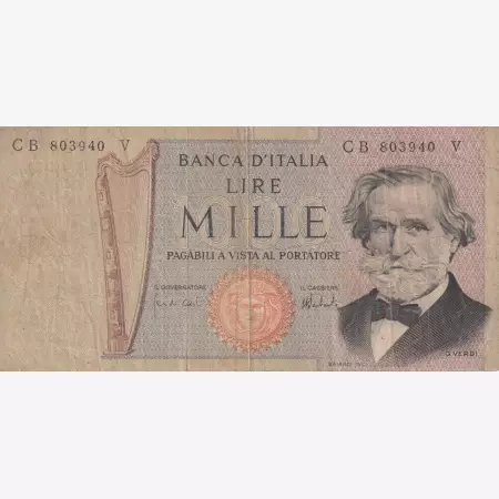 Olaszország 1000 Lira 1969.   P 101   (L)