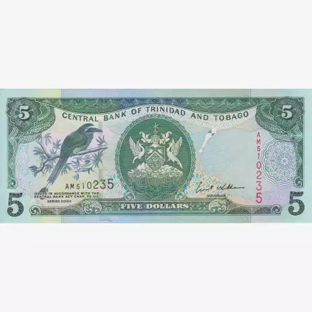 Trinidad és Tobago 5 dollár 2002.   P 42   (L)
